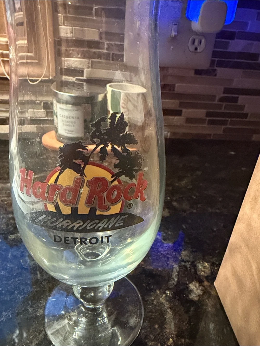 HARD ROCK Café HURRICANE Glass Detroit Original Box 9-1/4
